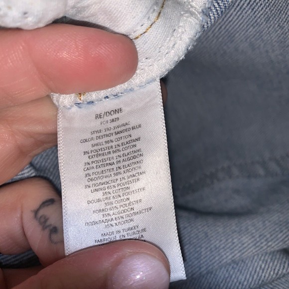 Womens Size 29 REDONE 90’s High Rise Ankle Crop NWT - Picture 11 of 11